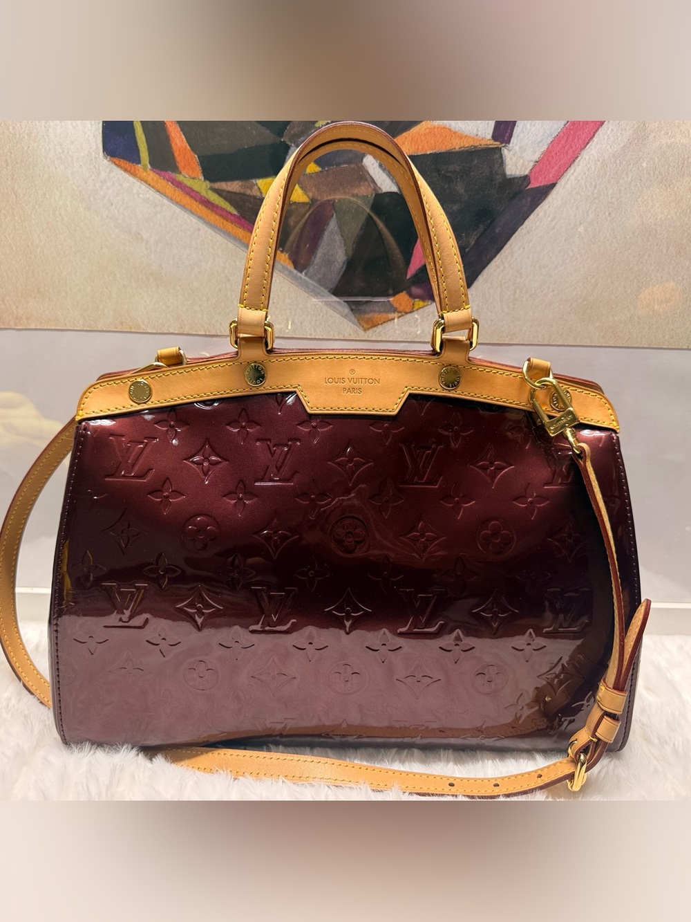 LOUIS VUITTON-VI1121 Brea Bag Vernis Amarante